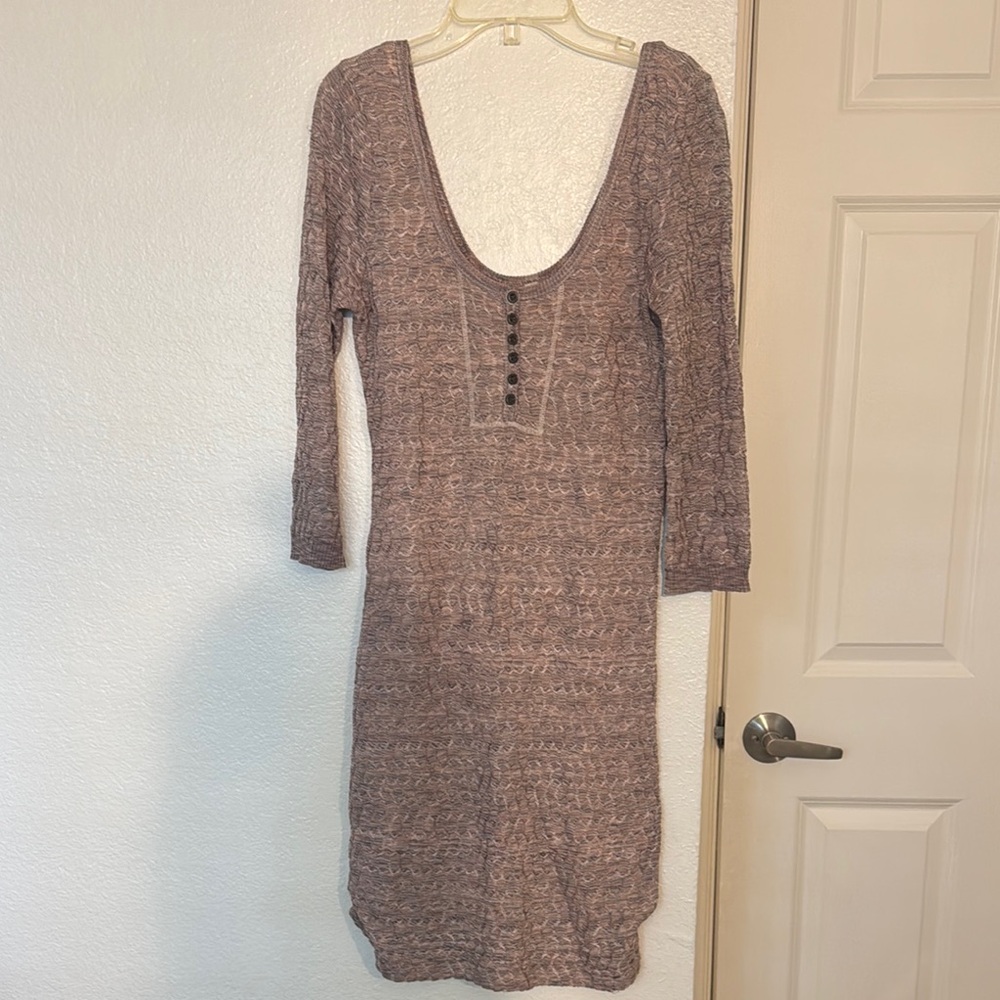 Free People Elegant Mauve Knit Dress